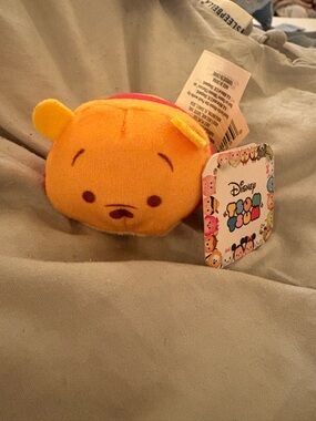 Disney Tsum Tsum Winnie the Pooh Plush - Yellow & Red